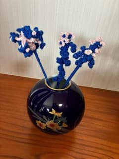 ハンドメイド かぎ針編み フラワー 3本セット # プリザーブドフラワーのサムネイル