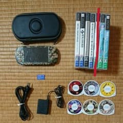 psp1000 メタルギアソリッド限定カラー ＋ ソフト13本 すぐ遊べるセットのサムネイル
