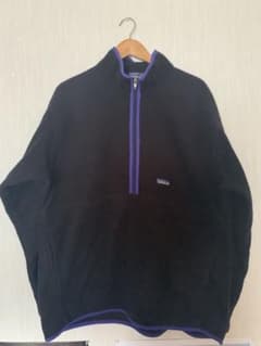 patagonia フリース ハーフジップ XL ブラック/パープルのサムネイル