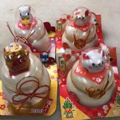 ミニ鏡餅マスコット付き2個セットのサムネイル