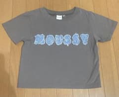 MOUSSY デニム風ロゴクロップドTシャツのサムネイル