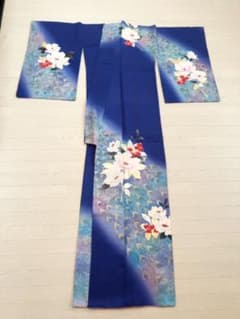 訪問着  袷  正絹  「華やか 鮮やかブルー」のサムネイル