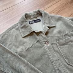 ZARA コーデュロイジャケット オリーブグリーンのサムネイル
