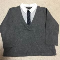コムサイズム  ネクタイ付きカットソー  size90のサムネイル