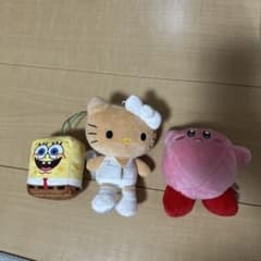 スポンジボブ ハローキティ 星のカービィ ぬいぐるみ 3点セットのサムネイル