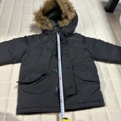 baby GAP キッズ 中綿コート ブラック 95cm ファー取り外し可 黒のサムネイル