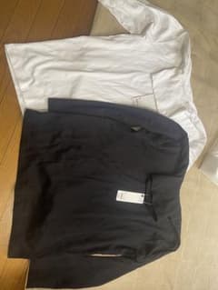 GU ソフトコットンタートルネックＴ（長袖）白黒M