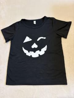 ハロウィン ジャック・オー・ランタン Tシャツ 黒 130cmのサムネイル