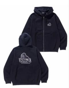 XLARGE ジップアップパーカー ブラックのサムネイル