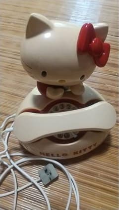 HELLO KITTY 電話機 クリーム色 - メルカリ