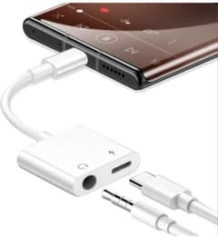Type-C to 3.5mm イヤホン変換アダプタ 充電同時のサムネイル