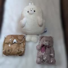 ふわふわアザラシリュック わんちゃんリュック くまさんポシェット3点セットのサムネイル