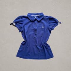 バーバリーブルーレーベル　ノースリーブ　パフスリーブ　ポロシャツ　ノバチェック 美品 バーバリーブルーレーベル ポロシャツ パフスリーブ リボン ノバ