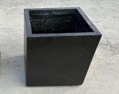 植木鉢 キューブ型 ブラック 27cm×27cm×27cm