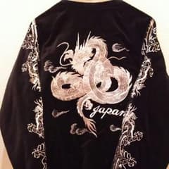 スカジャン 別珍 黒 龍のサムネイル