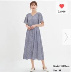 花柄 ロング ワンピース　GUのサムネイル