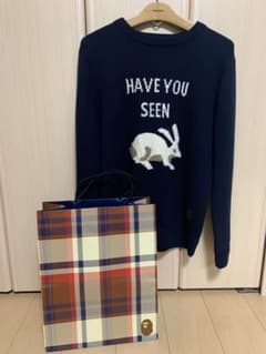 URSUS BAPE ウサギ ニット セーター ネイビー　Ｌサイズ　希少