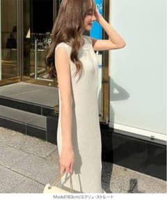 神戸レタス リブニットワンピース エクリュのサムネイル