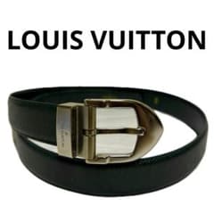 LOUIS VUITTON タイガ レザー ベルト グリーン シルバー E38 - メルカリ
