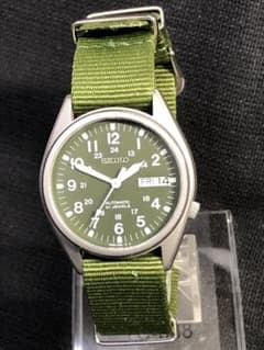 完動美品 SEIKO ボーイズミリタリー 7S26-3060 カーキ抹茶緑文字盤