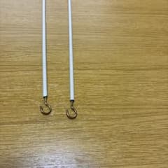 ワイヤーロープ　白　約85センチ　２本のサムネイル