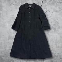 美品　ロングコート 黒 ◎ Aライン ウール フォーマル　モード　フォーマル