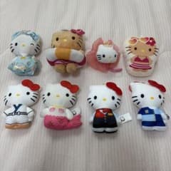 ハローキティ ぬいぐるみ マスコット 8点セットのサムネイル