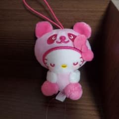 ハローキティ パンダ着ぐるみ むにゃすやストラップのサムネイル
