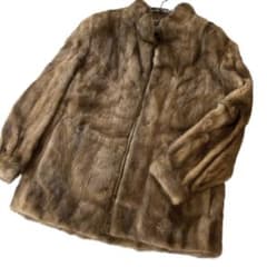 デミバフミンク ファーコート 本毛皮 貂 サイズL 毛並み◎ 毛色