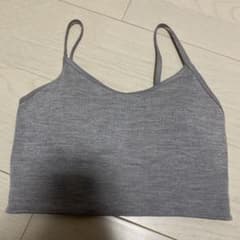UNIQLO　シームレスハーフブラキャミソー ル グレー S