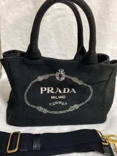 PRADAプラダ カナパ s トートバッグ　キャンバス 黒のサムネイル