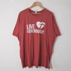 US古着 ロゴTシャツ レッド ビッグサイズ ストリートのサムネイル