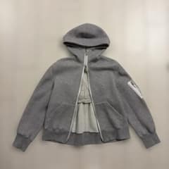 sacai ビスチェ ドッキング ダブルジップ スポンジ スウェット 