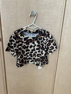 SHEIN レオパード柄 クロップド丈 Tシャツ 4Yのサムネイル