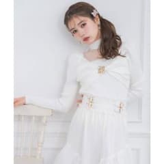 couture BY ROJITA シアーデコルテツイストリボンニットのサムネイル