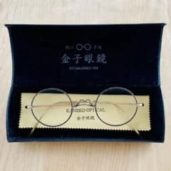 金子眼鏡 KV-82 BRL 一山 ラウンド 度なし 伊達メガネ レザー風 希少 金子眼鏡 一山 ラウンド レザー風装飾 チタン KV-82 BRL伊達