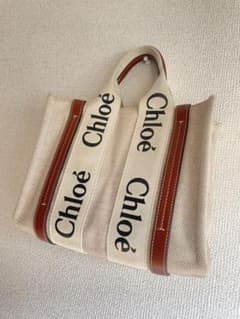 Chloé リネン製　WOODY スモールトートバッグのサムネイル