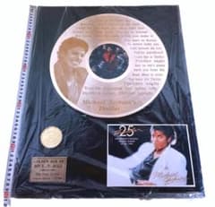 マイケルジャクソン スリラー 24kt Gold Record Display マイケルジャクソン スリラー 24kt Gold Record Display - メルカリ