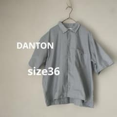 DANTON25年製ポリエステルシャツ 半袖レディース ダントン 36 