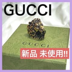 【正規品⭕️】新品 未使用　GUCCI グッチ ライオンヘッド ゴールドリング23 新品 未使用 GUCCI グッチ ライオンヘッド リング 指輪 23号 ゴールド