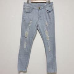 【F】Unknown Brand Women's Skinny Denim Pants, Distressed Jeans, Spring/Summer