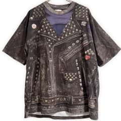 KAMIYA カミヤ トロンプルイユ ライダース プリントTシャツ M 即完売 KAMIYA カミヤ トロンプルイユ ライダース プリントTシャツ M 即完売