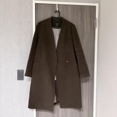 UNITED TOKYO ウールカシミヤ ノーカラーコート ブラウン 2 - メルカリ