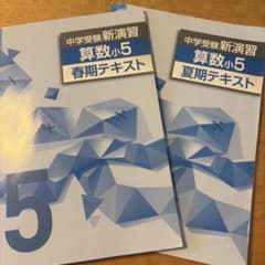 中学受験新演習 算数 小5 春期・夏期テキスト 2冊セットのサムネイル