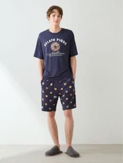 ジェラートピケ オム ドーナツ Tシャツ 上下セット ルームウェア　試着のみのサムネイル