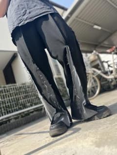 再構築 切り替えしダメージフレアスラックス 古着 一点物 値下げ交渉可のサムネイル