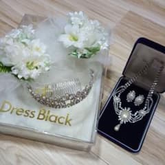 dress black❤ウェディングアクセサリー＆ヘアコサージュのサムネイル