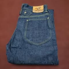 ATLAST147w28革パッチシンチバックセルビッジチェーンステッチ