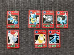 ポケモン カードダス ミニ図鑑 7枚 カメックス シャワーズ 当時物 訳