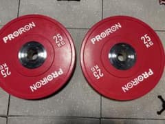 PROIRON 25kg ウエイトプレート ② 蓮田市 引き取り限定】PROIRON 25kg プレート2個 - メルカリ